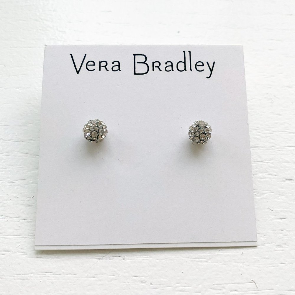 Vera Bradley Silver Tone Radiant Fireball Earrings